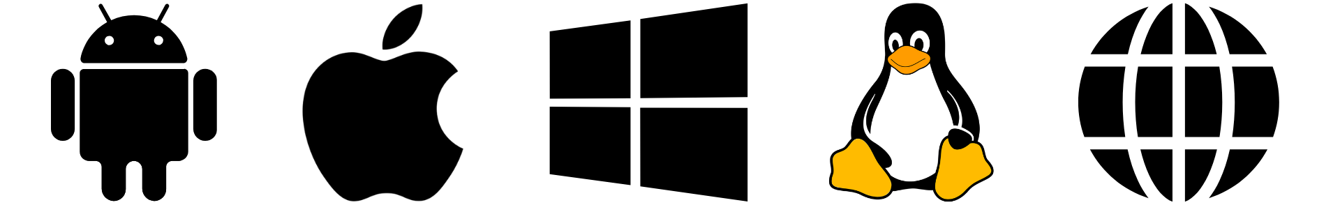 Platforms We Build For - Android, iOS, Web, Desktop, Cloud